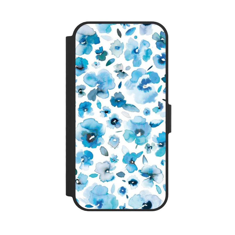iPhone 16e NIVOflip Blaue tropische Blumen