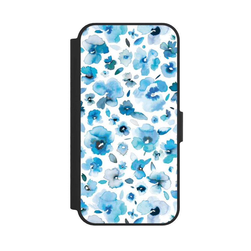 iPhone 16e NIVOflip Blaue tropische Blumen