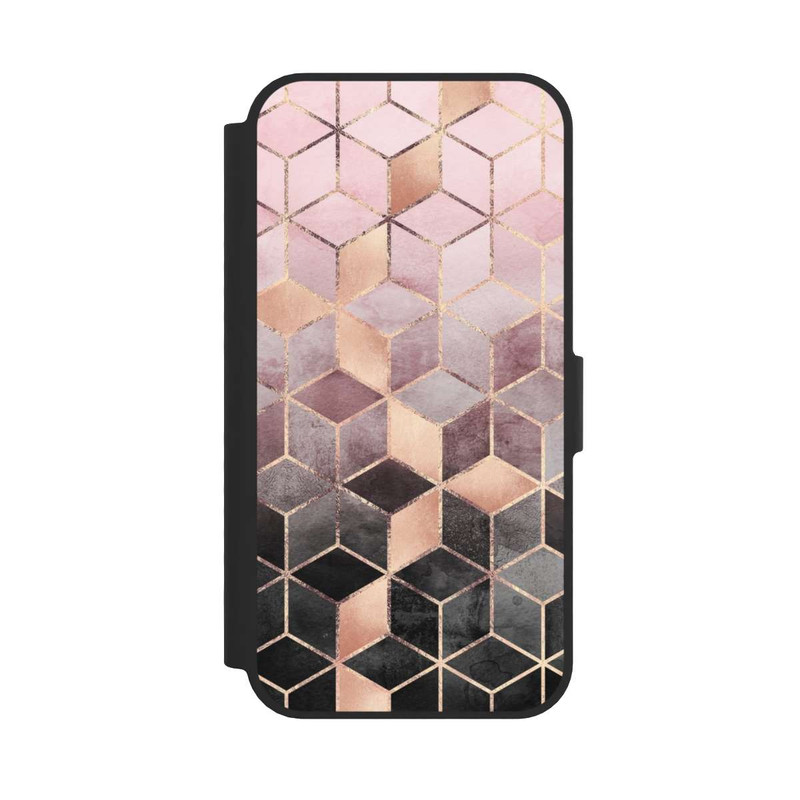 iPhone 16e NIVOflip Pink-grauer Farbverlauf Würfel Druck