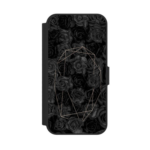 Apple iPhone 16e NIVOflip Schwarze Rosen