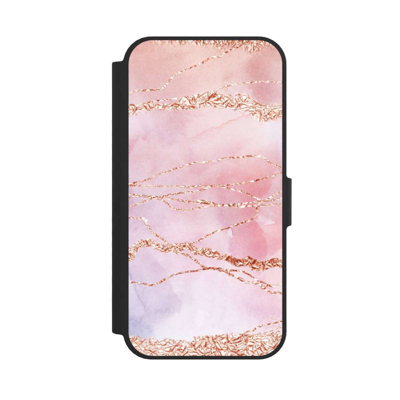 iPhone 16e NIVOflip Glitzer Look Pink Mädchen Marmor