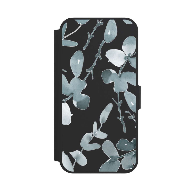 iPhone 16e NIVOflip Eukalyptus Muster transparent