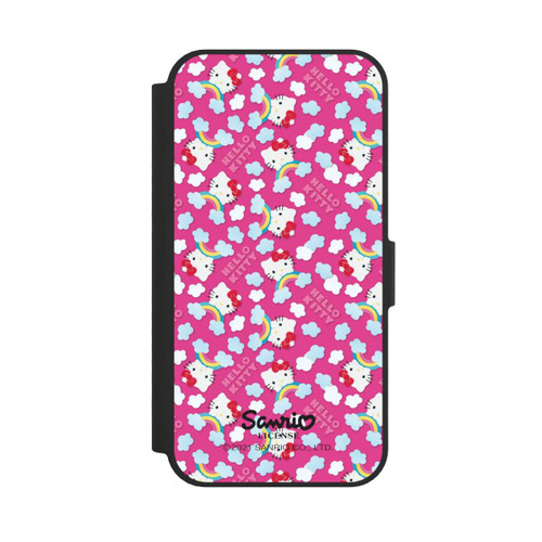Apple iPhone 16e NIVOflip Hello Kitty Regenbogenmuster