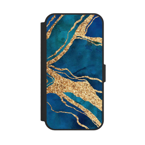 Apple iPhone 16e NIVOflip Gemstone Blue Gold