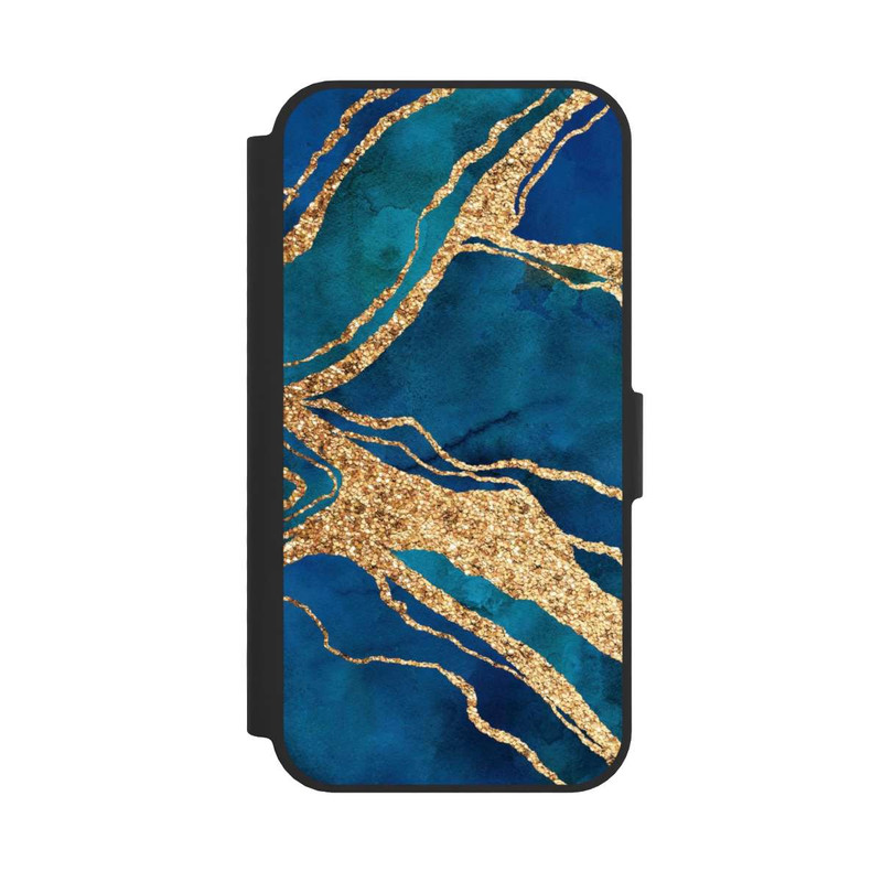 iPhone 16e NIVOflip Edelstein Blaugold
