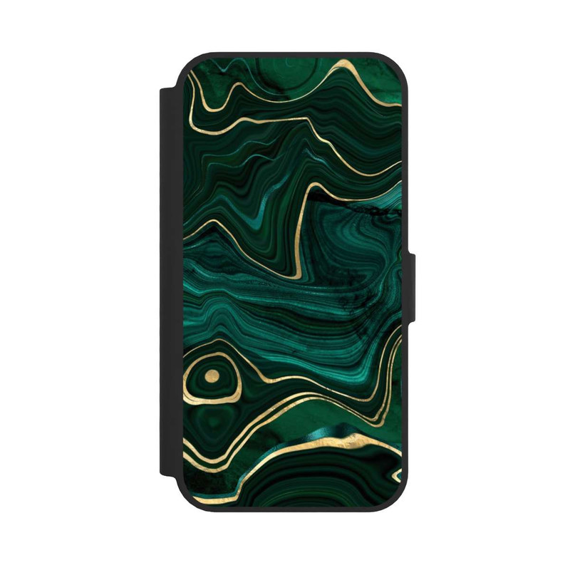 iPhone 16e NIVOflip Malachit Golddruck