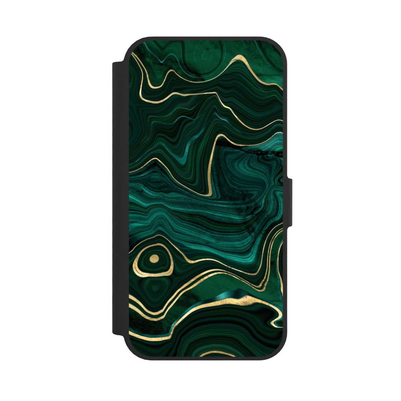 iPhone 16e NIVOflip Malachite gold print