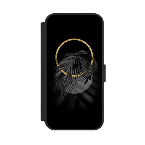 Apple iPhone 16e NIVOflip Black Tropical Leaf