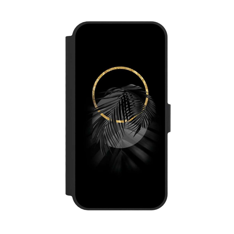 iPhone 16e NIVOflip Black Tropical Leaf