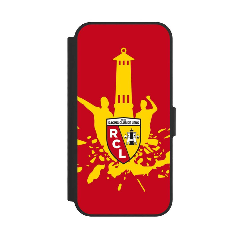 iPhone 16e NIVOflip Tour RCL jaune sur rouge