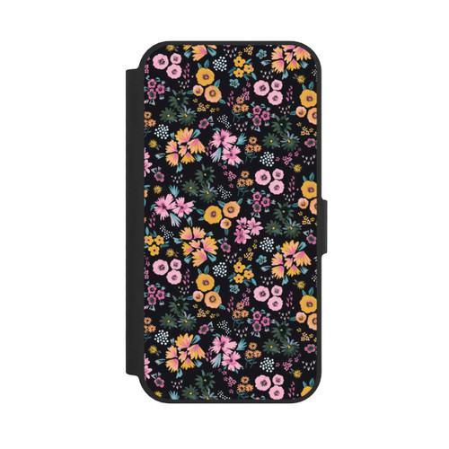 Apple iPhone 16e NIVOflip Petites Fleurs colorées Noir 2