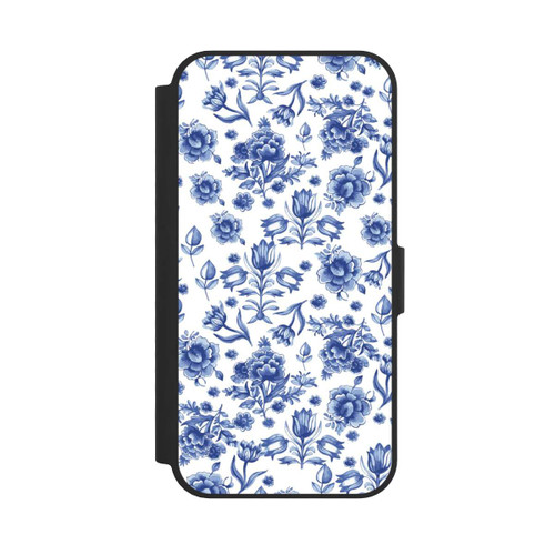 Apple iPhone 16e NIVOflip Blaues Blumenmuster