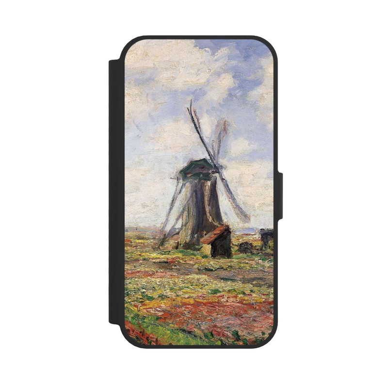 iPhone 16e NIVOflip Tulpenfelder mit der Rijnsburger Windmühle von Claude Monet