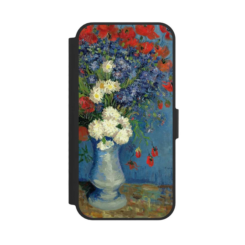 iPhone 16e NIVOflip Stillleben Vase mit Kornblumen und Mohnblumen von Vincent Van Gogh