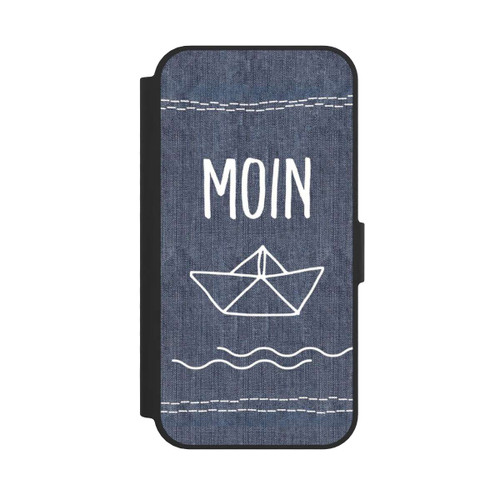 Apple iPhone 16e NIVOflip Moin Schiff Denim