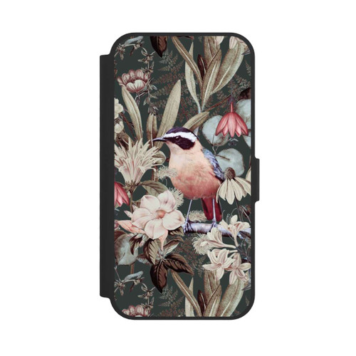 Apple iPhone 16e NIVOflip Orange Bird in Vintage Flower Pattern