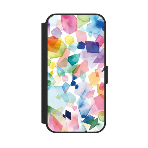 Apple iPhone 16e NIVOflip Colorful Watercolor Gems Diamonds