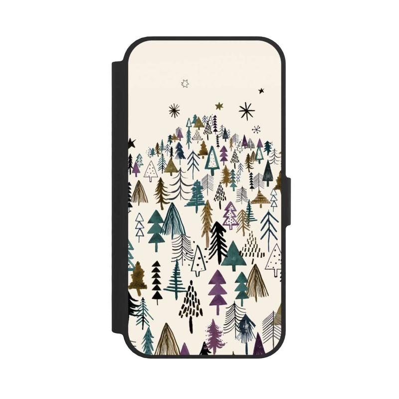 iPhone 16e NIVOflip Bergbäume Wald Lila