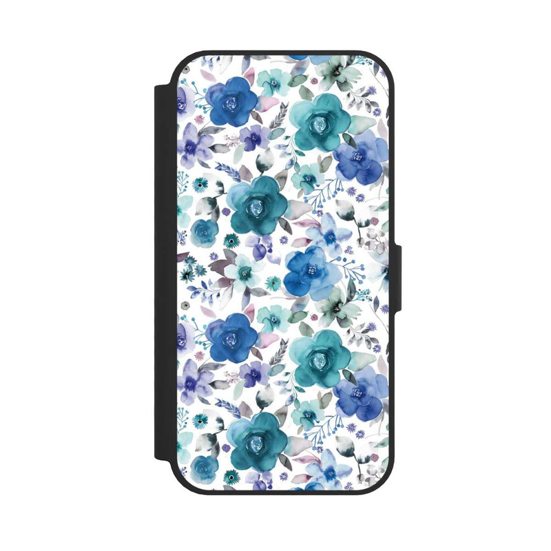 iPhone 16e NIVOflip Winterblumensträuße Blau