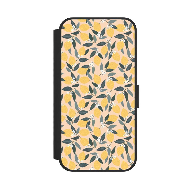iPhone 16e NIVOflip Rosa Zitronen-Muster