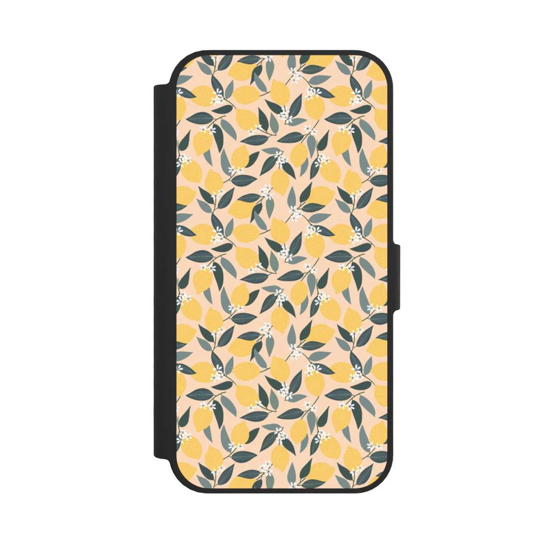iPhone 16e NIVOflip Rosa Zitronen-Muster