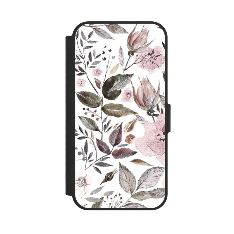 iPhone 16e NIVOflip Aquarell braune Rosenblüten
