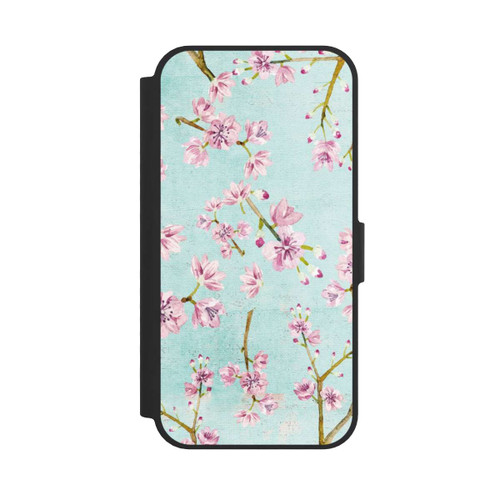 Apple iPhone 16e NIVOflip Cherry Blossom Twigs Pattern Light Blue