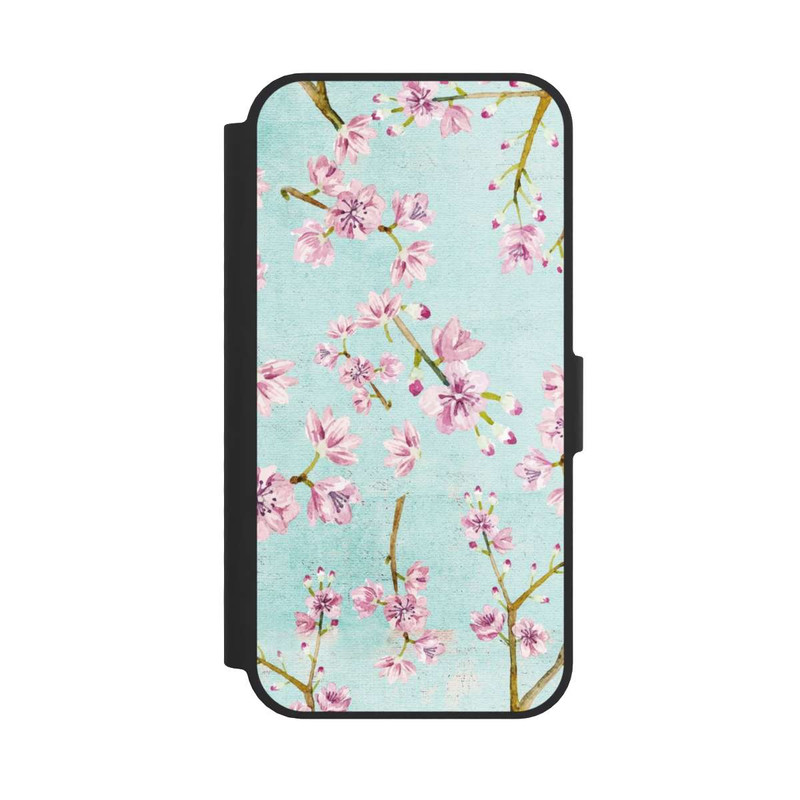 iPhone 16e NIVOflip Cherry Blossom Twigs Pattern Light Blue