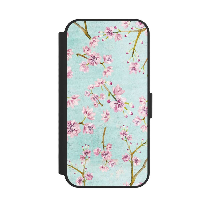 iPhone 16e NIVOflip Cherry Blossom Twigs Pattern Light Blue