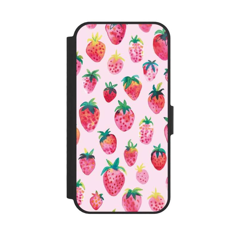 iPhone 16e NIVOflip Aquarell Erdbeeren