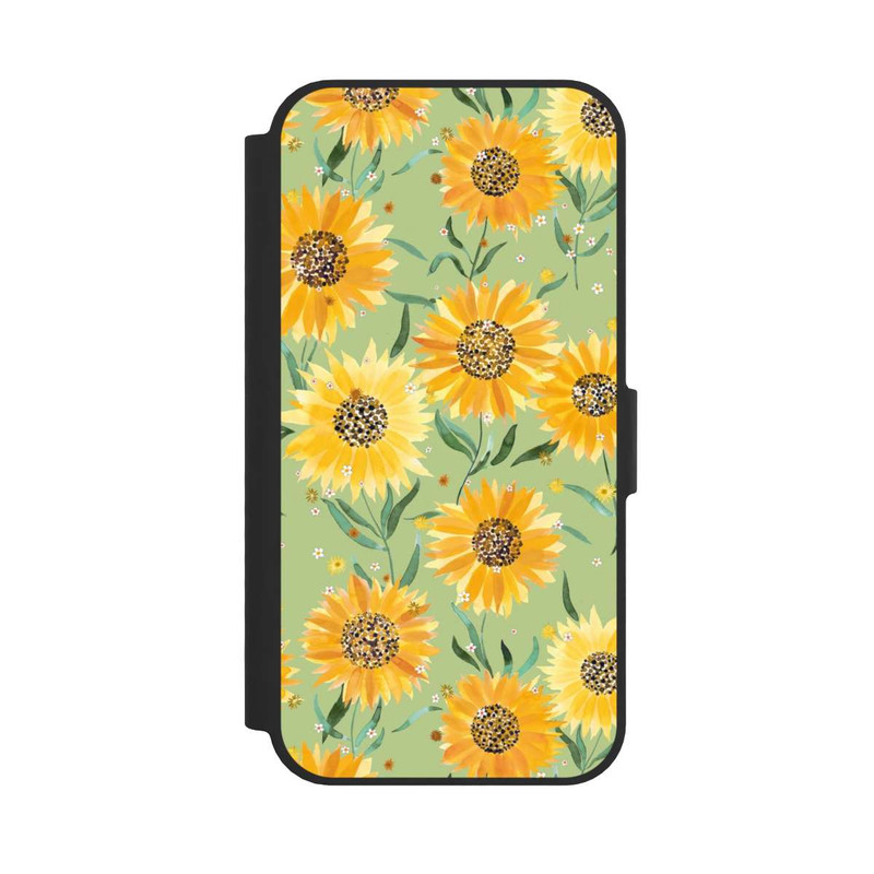 iPhone 16e NIVOflip Sonnenblumen grün