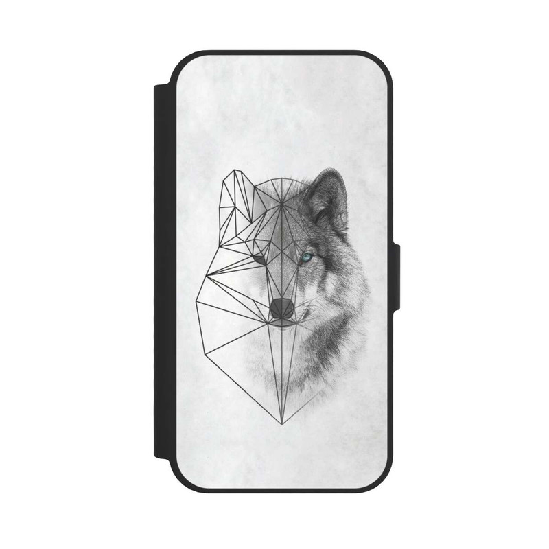 iPhone 16e NIVOflip Polygonaler Wolf