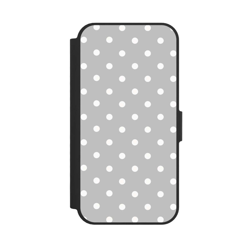 iPhone 16e NIVOflip Polka Dots Grau
