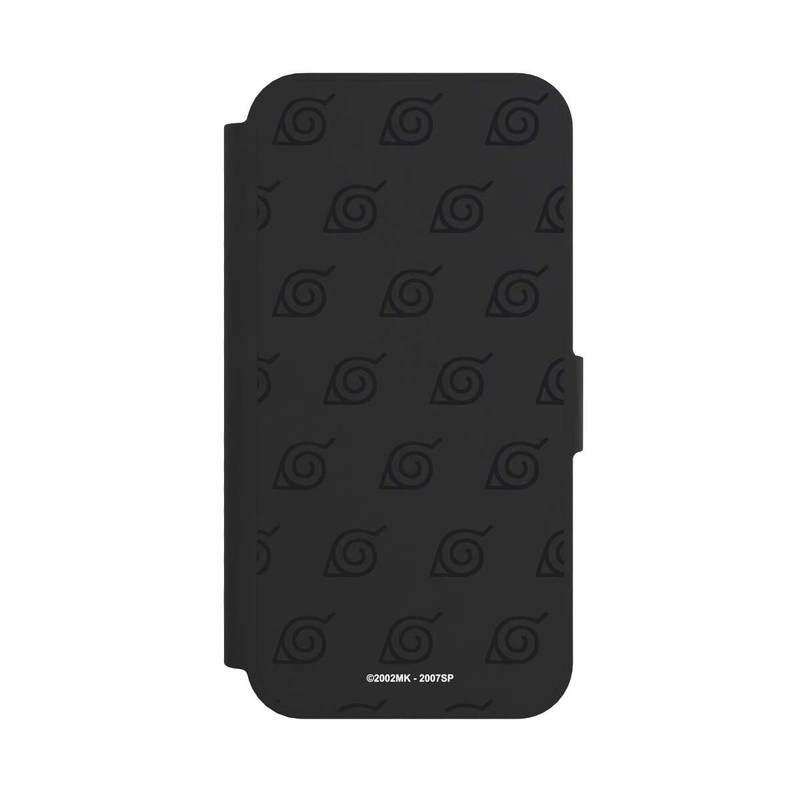 iPhone 16e NIVOflip Black Konoha Pattern Transparant