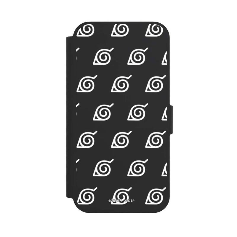 iPhone 16e NIVOflip Weißes Konoha-Muster Transparent