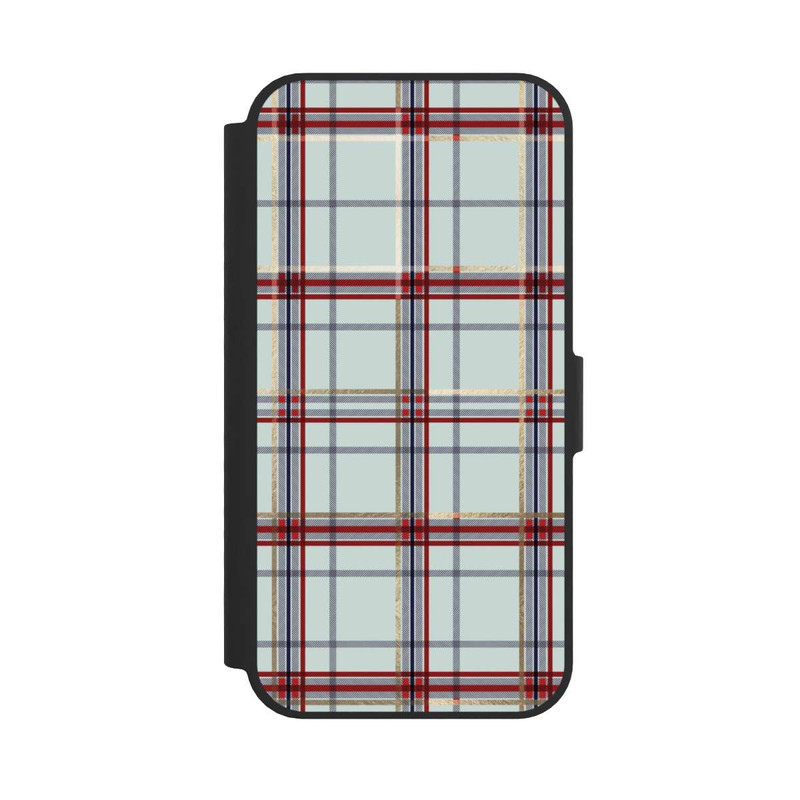 iPhone 16e NIVOflip Tartan Blau