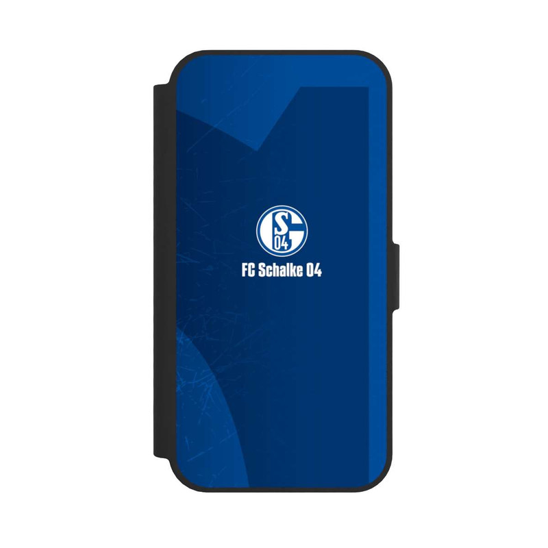 iPhone 16e NIVOflip Schalke 04 Blauer Hintergrund Mit Logo