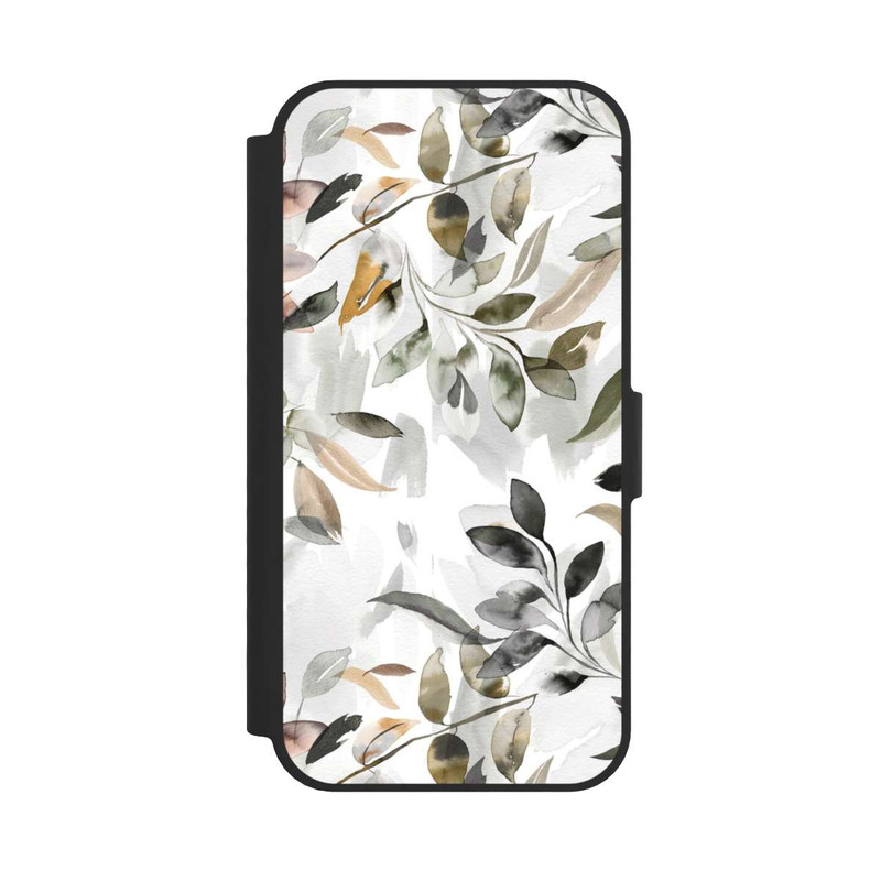 iPhone 16e NIVOflip Aquarellblätter neutral