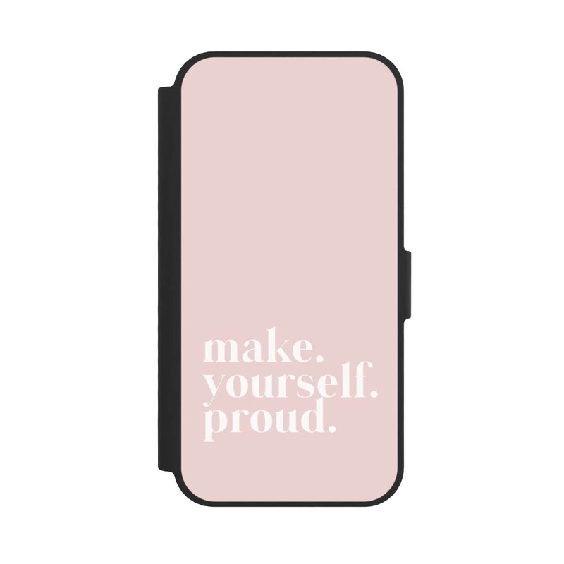 iPhone 16e NIVOflip Make Yourself Proud Zitat - Altrosa