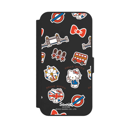 Apple iPhone 16e NIVOflip Hello Kitty Londoner Abzeichen Transparent