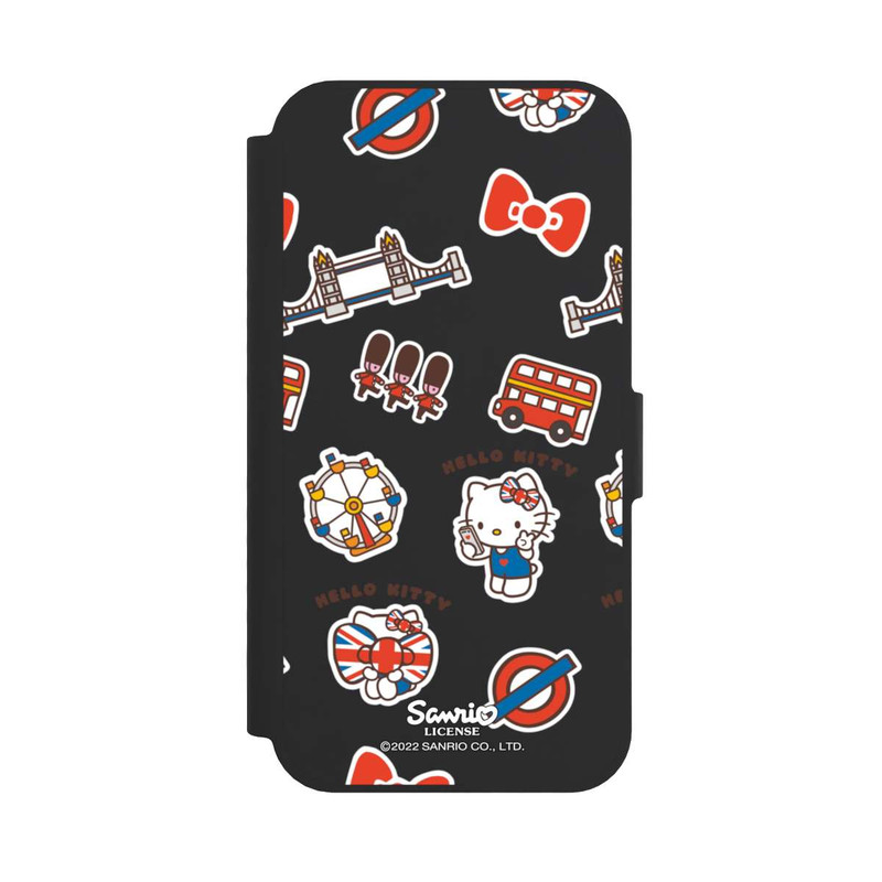 iPhone 16e NIVOflip Hello Kitty Londoner Abzeichen Transparent