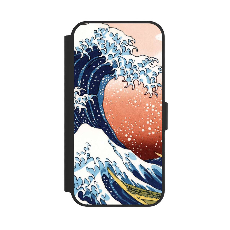 iPhone 16e NIVOflip La Grande Vague de Kanagawa Rouge