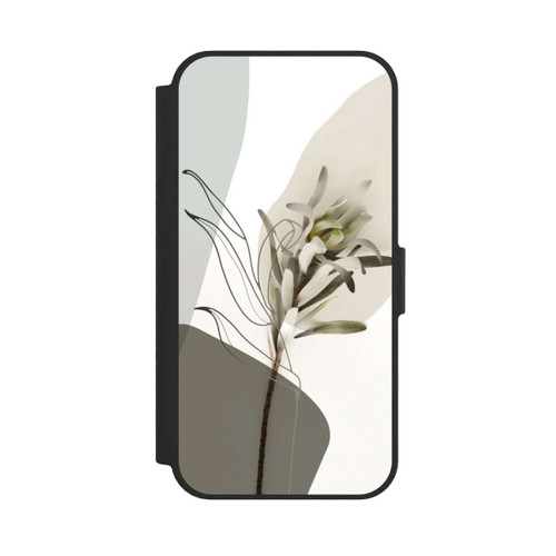 Apple iPhone 16e NIVOflip Boho Line Art Olivgrün