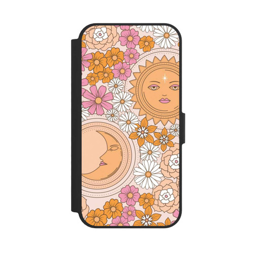 Apple iPhone 16e NIVOflip Mond-Sonne-Blumen