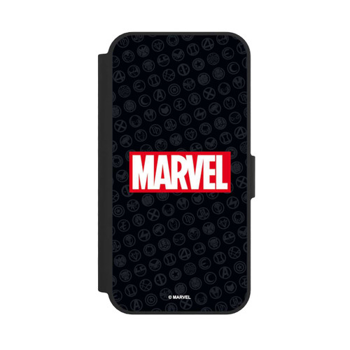 Apple iPhone 16e NIVOflip Marvel Logo Black Red 