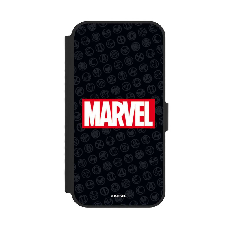 iPhone 16e NIVOflip Marvel Logo Noir Rouge