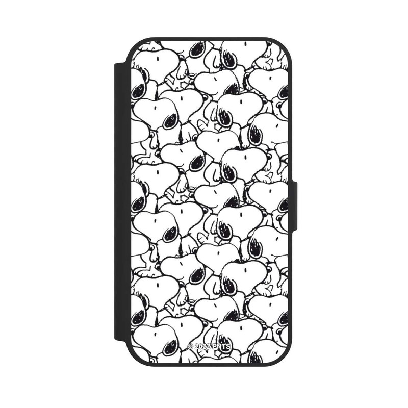 iPhone 16e NIVOflip Snoopy Pattern Black And White