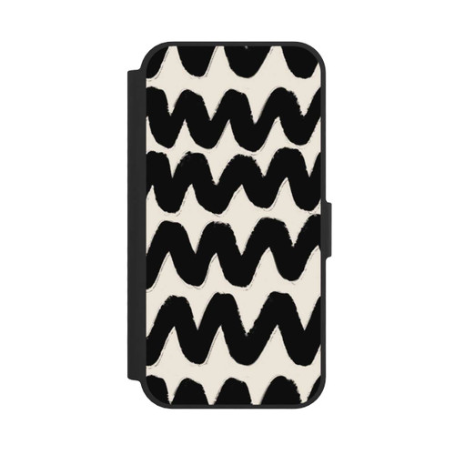 Apple iPhone 16e NIVOflip Vagues Noires Pattern