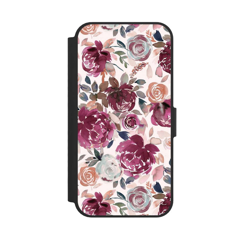 iPhone 16e NIVOflip Herbstpfingstrosen und Rosen in Rosa