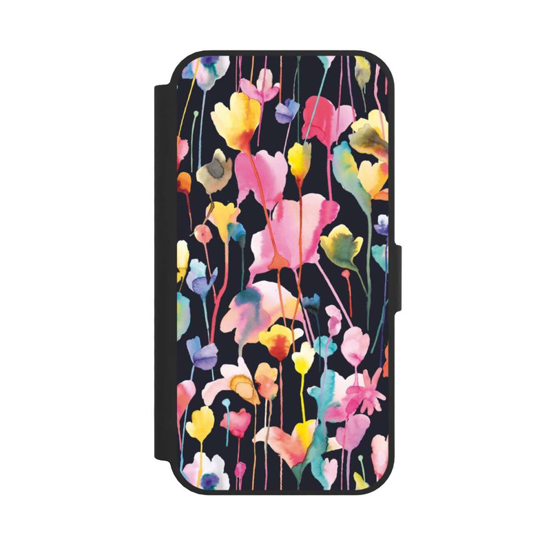 iPhone 16e NIVOflip Wildblumen schwarz